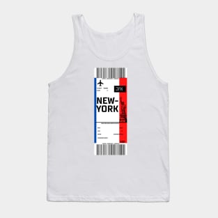 Boarding pass for New York Tank Top